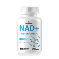 Capsules végétariennes OEM ODM NAD+ Resvératrol, complément NAD favorisant la santé cellulaire et le bien-être à long terme, 60 capsules végétaliennes