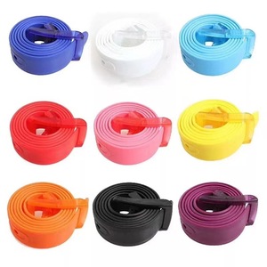 Cintos de Silicone Coloridos para Atacado, Embalados em Plástico, Faixas de Borracha Ecológicas para Lojas de Varejo - Product Image 1