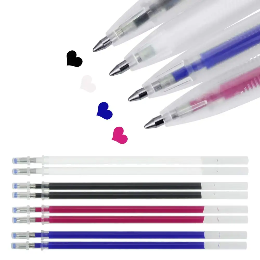 Heat Pens Heat Erasable Fabric Marking Pens Auto-Vanishing Sewing Pens Replaceable for Sewing Quilting and Dressmaking
