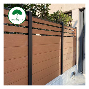 Paneles <span class=keywords><strong>de</strong></span> Cercado para Jardín y Caballos, <span class=keywords><strong>de</strong></span> WPC con Acabado <span class=keywords><strong>de</strong></span> Madera Realista, Coextrusión, Grabado en Relieve, Impermeables, para Exteriores, en Color Teca y Redwood, para Patio - Product Image 1