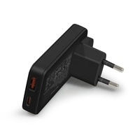 Chargeur mural USB HNT ultra-plat amovible 65W PD pour ordinateur portable, adaptateur secteur double port Type-C à charge rapide pour iPhone 17 16