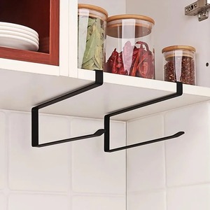 1pc <b>Metal</b> <b>Roller</b> Paper Holder Traceless Punch Free Kitchen Paper Holder Oil-free Dishcloth Holder Towel Holder Rack For Kitchen - Product Image 3