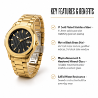 Montre en acier inoxydable pour homme, cadran marron, bracelet en silicone, quartz, étanche, fenêtre de date, haute qualité, style business décontracté, mode