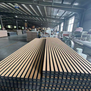 Paneles Acústicos Decorativos de <span class=keywords><strong>Pared</strong></span> de Listones de Fieltro con Chapa de Madera de Roble Efecto Tecnológico Estándar Comercial, Paneles Acanalados AKU de MDF de Alta Gama con Aislamiento Acústico - Product Image 4