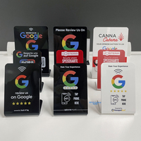 Carte de menu Google Review NFC Support en acrylique QR Code et NFC sans contact