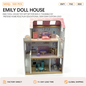 Ensemble de jouets pour maison de poupée <span class=keywords><strong>Emily</strong></span>, cadeau pour enfants de 2 à 7 ans, jeu de rôle éducatif, OEM ODM, logo personnalisé ANNA & BECK - Product Image 1