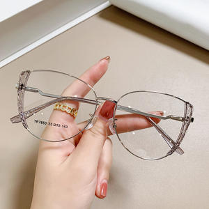 Lunettes TR90 Jante Texturée Artisanat <span class=keywords><strong>Pied</strong></span> Fil Avant Garde Tendance INS Esthétique Monture Optique Lunettes 2023 - Product Image 6