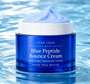 Crema Facial Hidratante Elástica con Péptidos Azules y Logotipo Personalizado, Repara la Barrera Cutánea, Antiarrugas, Venta al Por Mayor OEM - Product Image 1