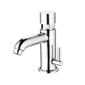 Mezclador temporizado con caño redondo para lavabo cromado - Product Image 1