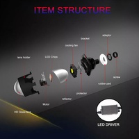 Çin'de Çok Satan Sanvi S8 40W 5500K 12V LED Projektör Lens Far Audi A3/A4 Yeni Evrensel Uyum Kolay Montaj