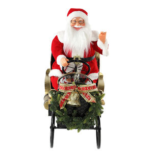 Enorme Decorazione Natalizia Babbo Natale Animato con Musica, Bambola Ornamentale, Statuetta Festiva, Peluche Natalizio - Product Image 3