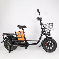 Vélo cargo électrique OEM 16 pouces 60V 30Ah/40Ah avec batterie au lithium sans balais 1000W/1200W pour livraison de repas