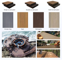 Planches de terrasse en WPC pour extérieur en gros avec fascia et garniture assortis pour cadre de terrasse, bordure d'escalier, plinthe et finition de garde-corps
