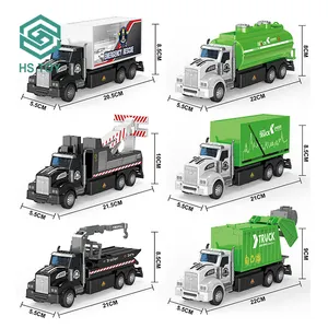 HS TOY Kid Hobby Vehicles Truck Pull Back City Rescue Vehicles Toy Model Diecast Cars 1 36 Scale For Sale