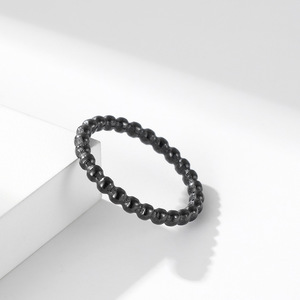 Anillos minimalistas, apilables, de acero titanio, ideales para Instagram, para mujer, anillos de pinkie únicos y elegantes, y joyería. - Product Image 3