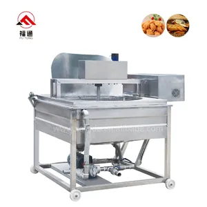 Food Grade Stainless Steel Customizable Fully Automatic Mxing Deep Fryer Discharging Fryer Fry Machine