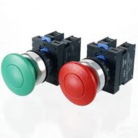 Sakelar Tombol Tekan Logam Sementara 10A Panel Kontrol Industri Reset Tahan Air Baja Tahan Karat 1NO1NC Peralatan Listrik
