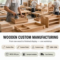 Support de bureau multifonctionnel moderne en bois à double niveau pour manettes de jeu et casques