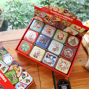 Boîte carrée en fer blanc 2026, petite, très vendue, pour cadeaux de Noël, emballage, bonbons - Product Image 4