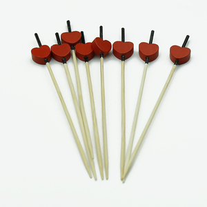 Bâtonnets de bambou exquis-Accents élégants d'animaux, de cœurs et de fleurs pour l'amusement gastronomique-Bouches - Product Image 2