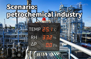 Độ chính xác cao góc bên phải Nhiệt độ màu đen độ ẩm áp suất màn hình với báo động cho phòng thí nghiệm công nghiệp kiểm soát môi trường - Product Image 4