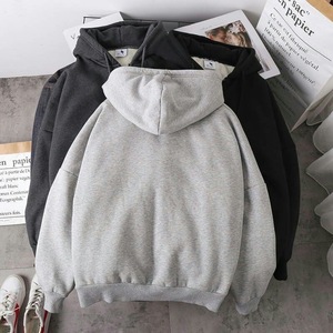 Autumn Winter Zipper <strong>Hoodie</strong> for Men Good Price Cheap Thick Velvet Coat Embossed Print Hooded Collar XL Size Trendy Top <strong>Couples</strong> - Product Image 4