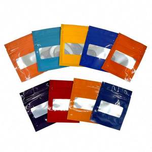 Sacs en mylar recyclables de 3.5 grammes résistants aux enfants avec gravure personnalisée et odeur avec fermeture à glissière sur le dessus et la fenêtre - Product Image 5