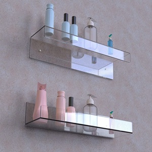 Étagères murales flottantes, étagère de rangement en acrylique transparent - Product Image 2