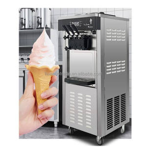 Machine à crème glacée molle, corps en acier inoxydable, système de réfrigération commercial, machine à cornets de haute qualité, utilisation facile - Product Image 2