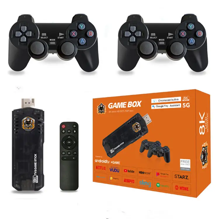 X8 tv sticK Dual OS Game Stick 10000 Games Retro Classic Game Console Support TV system + Video Gaming Console For PS1/N63