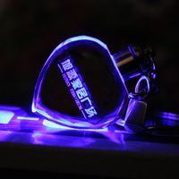 Hadiah Pernikahan, Valentine, Ulang Tahun, atau Natal: Gantungan Kunci Kristal Hati Bercahaya dengan Lampu LED dan Ukiran Laser 3D