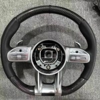 Volant en cuir GZYLC AMG pour Mercedes-Benz, compatible avec GLC/GLE/CLS/G/GT/E63/S63/W204/W205/W212/W222 et plus encore