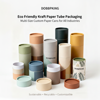 Tube en papier kraft imprimé sur mesure pour cosmétiques, parfum, huile essentielle, emballage recyclé biodégradable