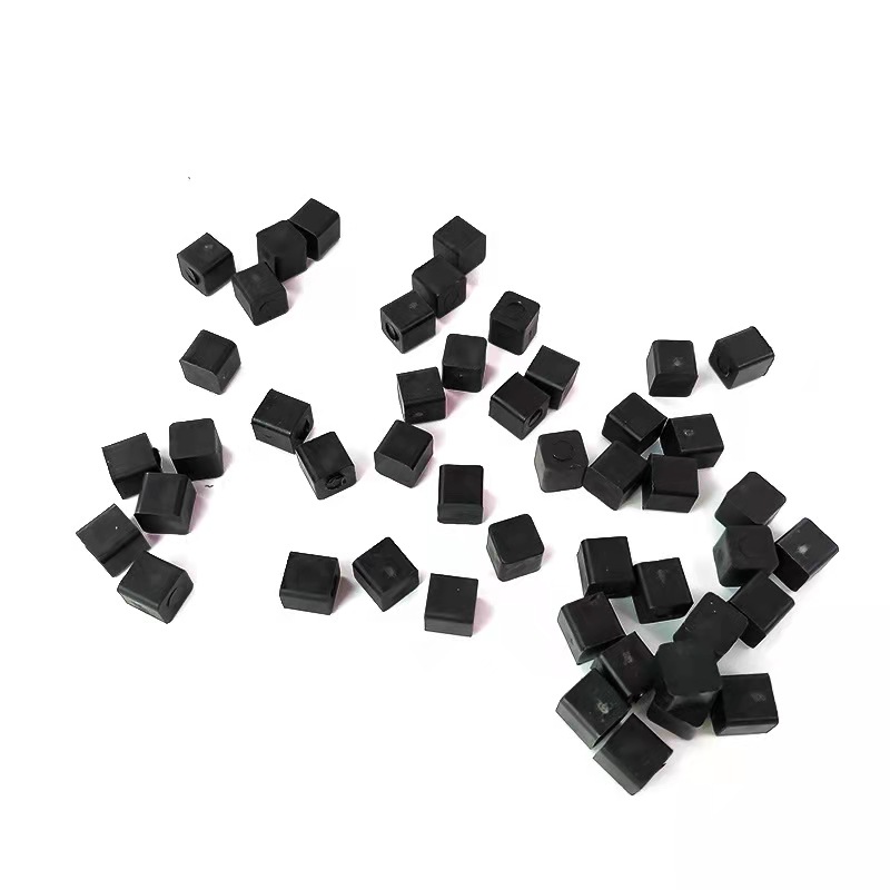 Manufacturer Price Black Cube Tile Height Spacer Tool Solid Rubber Adhesive Pad