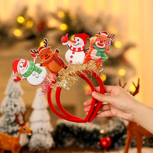 Nueva diadema navideña, accesorio para el cabello para fiestas, decoraciones navideñas para adultos y niños, diadema navideña como pequeño regalo - Product Image 4