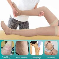 Chaussettes de compression unisexe 15-20 mmHg, colorées, hauteur cuisse, bas TED, longueur genou, en nylon sans latex, avec logo personnalisé
