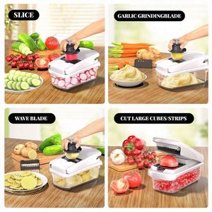 FBA Free Multifunctional <b>Vegetable</b> Cutter 15 in 1 ABS Material Kitchen Food <b>Vegetable</b> <b>Chopper</b> Onion <b>Chopper</b> Fruits Slicer - Product Image 4