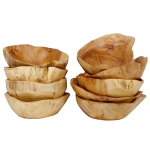 Cocina mano raíz tallado hecho a mano madera caramelo pan fruta centro de mesa decorativo tazón plato para exhibición de mesa decoración del hogar - Product Image 1