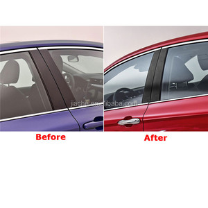 Autocollants en fibre de carbone pour fenêtre de voiture, pour Toyota Camry 2018 2019, 8 pièces/ensemble - Product Image 3