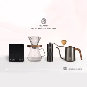 Ver maior Imagem Nome do Produto: Arábia Saudita Estilo V-60 Café Saco de Viagem Gift Box Set Grinder Pot Chaleira Ha