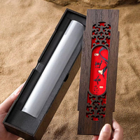 Nouvelle boîte porte-encens en bambou sculpté de style rétro chinois, vide, pour emballage cadeau, pour tubes d'encens, bois de santal et bois d'agar