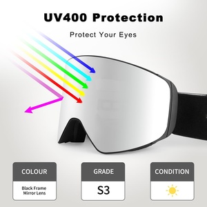 Gafas de Esquí Cilíndricas OTG Antivaho con Visión Amplia y Logotipo Personalizado, Gafas de Nieve para Deportes de Invierno al Aire Libre con Protector Nasal - Product Image 3