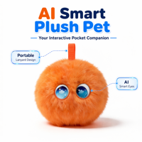 Mascotte Électronique Parlante Rose AI avec Boucle de Suspension Pratique, Qualité CPC MASCOT-S1, pour l'Apprentissage Précoce, Chant, Parole et Danse, Cadeau pour Enfants