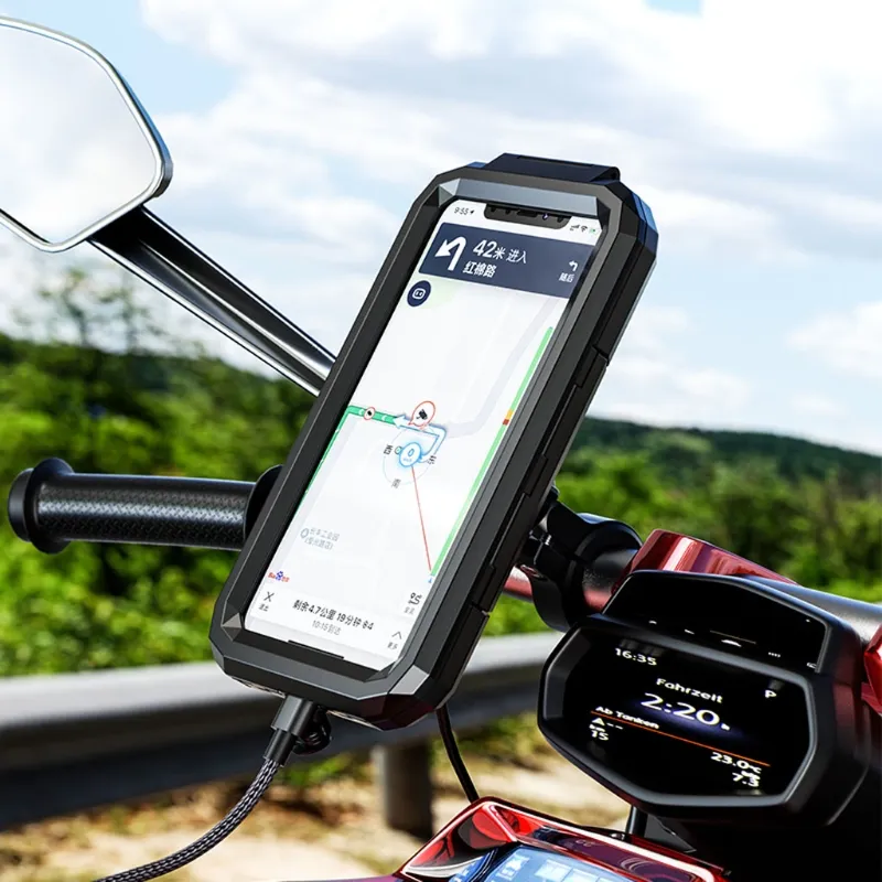 New Bike Phone Holder Bag Case Waterproof Cycling Bike Mount 6.9in Mobile Phone Stand Bag Handlebar Bicycle Accessories