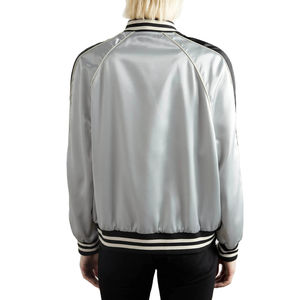 Chaqueta Varsity Premium para Hombre, Cortavientos de Poliéster Satinado, con Logotipo Personalizado, Cuello Alto con Logotipo Frontal - Product Image 2