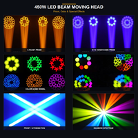 Prix Usine Projecteur LED Beam Mobile 450W IP33 Effets Gobo Riches Contrôle DMX512 Éclairage Scène 8000K