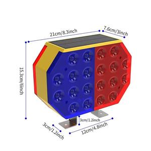 Bán Hot <span class=keywords><strong>Double</strong></span>-Sided LED Strobe roadblock ánh sáng năng lượng mặt trời Powered tín hiệu giao thông hàng rào cảnh báo ánh sáng đỏ đường bộ an toàn nhựa - Product Image 6