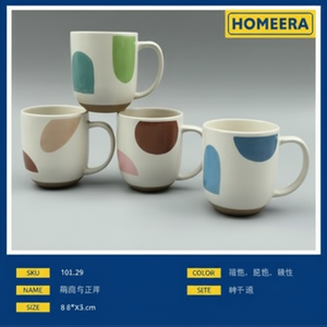 Commercio all'ingrosso 400ml porcellana Set di tazze da caffè 12 pezzi uovo Design semplice lavabile in lavastoviglie 301g per regali promozionali Φ 88x95cm - Product Image 1