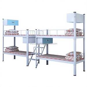 Lit superposé en métal simple Zoshine en gros, cadre de lit double pour étudiants et adultes, idéal pour les écoles et les logements de travailleurs - Product Image 2