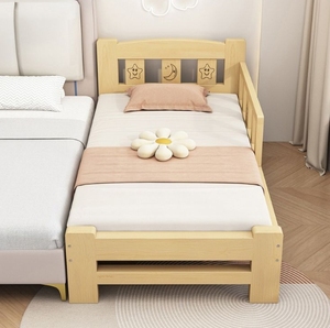 <span class=keywords><strong>Culla</strong></span> <span class=keywords><strong>per</strong></span> bambini in legno massello <span class=keywords><strong>per</strong></span> ragazzi e ragazze singolo con guardrail piccolo letto semplice Splicing allargato grande letto - Product Image 4